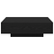 vidaXL Coffee Table Black Oak 100x100x31 cm Engineered Wood