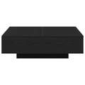 vidaXL Coffee Table Black Oak 100x100x31 cm Engineered Wood