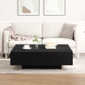 vidaXL Coffee Table Black Oak 100x100x31 cm Engineered Wood