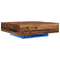 vidaXL Coffee Table with LED Lights Old Wood 100x100x31 cm