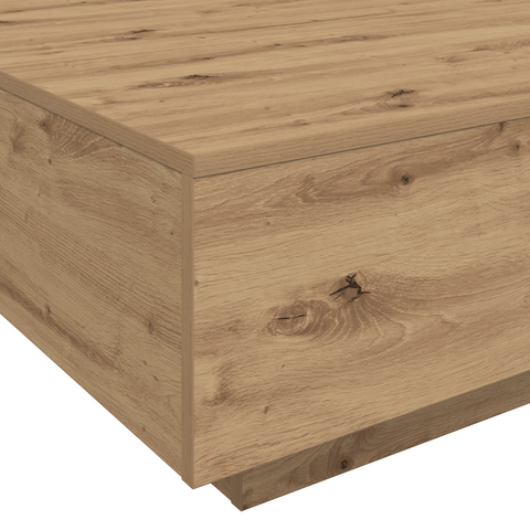 vidaXL Coffee Table with LED Lights Artisan Oak 100x100x31 cm