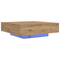 vidaXL Coffee Table with LED Lights Artisan Oak 100x100x31 cm