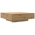 vidaXL Coffee Table with LED Lights Artisan Oak 100x100x31 cm