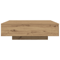 vidaXL Coffee Table with LED Lights Artisan Oak 100x100x31 cm