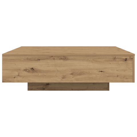 vidaXL Coffee Table with LED Lights Artisan Oak 100x100x31 cm