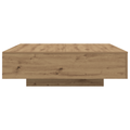 vidaXL Coffee Table with LED Lights Artisan Oak 100x100x31 cm