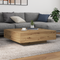 vidaXL Coffee Table with LED Lights Artisan Oak 100x100x31 cm