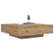 vidaXL Coffee Table with LED Lights Artisan Oak 100x100x31 cm