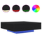 vidaXL Coffee Table with LED Lights Black Oak 100x100x31 cm