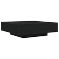 vidaXL Coffee Table with LED Lights Black Oak 100x100x31 cm
