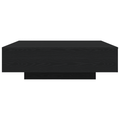 vidaXL Coffee Table with LED Lights Black Oak 100x100x31 cm