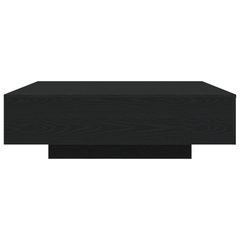 vidaXL Coffee Table with LED Lights Black Oak 100x100x31 cm