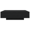 vidaXL Coffee Table with LED Lights Black Oak 100x100x31 cm