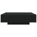 vidaXL Coffee Table with LED Lights Black Oak 100x100x31 cm