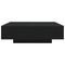 vidaXL Coffee Table with LED Lights Black Oak 100x100x31 cm