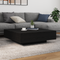 vidaXL Coffee Table with LED Lights Black Oak 100x100x31 cm