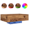 vidaXL Coffee Table with LED Lights Old Wood 85x55x31 cm