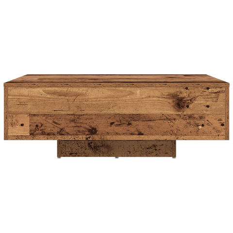 vidaXL Coffee Table with LED Lights Old Wood 85x55x31 cm