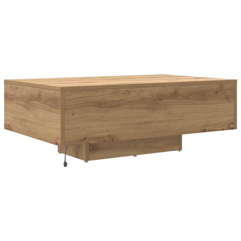 vidaXL Coffee Table with LED Lights Artisan Oak 85x55x31 cm