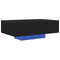 vidaXL Coffee Table with LED Lights Black Oak 85x55x31 cm