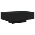 vidaXL Coffee Table with LED Lights Black Oak 85x55x31 cm