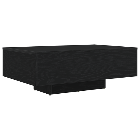 vidaXL Coffee Table with LED Lights Black Oak 85x55x31 cm