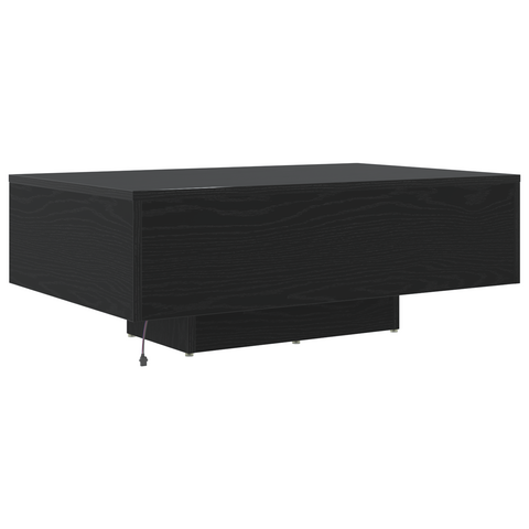 vidaXL Coffee Table with LED Lights Black Oak 85x55x31 cm