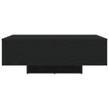vidaXL Coffee Table with LED Lights Black Oak 85x55x31 cm