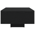 vidaXL Coffee Table with LED Lights Black Oak 85x55x31 cm