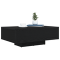 vidaXL Coffee Table with LED Lights Black Oak 85x55x31 cm