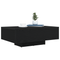 vidaXL Coffee Table with LED Lights Black Oak 85x55x31 cm