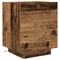 vidaXL Bedside Cabinet with LED Lights Old Wood 45x40x55 cm