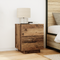 vidaXL Bedside Cabinet with LED Lights Old Wood 45x40x55 cm