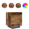 vidaXL Bedside Cabinets with LED Lights 2 pcs Old Wood 45x40x55 cm