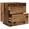 vidaXL Bedside Cabinets with LED Lights 2 pcs Old Wood 45x40x55 cm