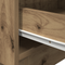 vidaXL Bedside Cabinet with LED Lights Artisan Oak 45x40x55 cm