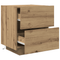 vidaXL Bedside Cabinet with LED Lights Artisan Oak 45x40x55 cm