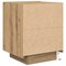 vidaXL Bedside Cabinet with LED Lights Artisan Oak 45x40x55 cm