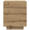 vidaXL Bedside Cabinet with LED Lights Artisan Oak 45x40x55 cm