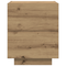 vidaXL Bedside Cabinet with LED Lights Artisan Oak 45x40x55 cm