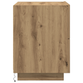vidaXL Bedside Cabinet with LED Lights Artisan Oak 45x40x55 cm