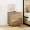vidaXL Bedside Cabinet with LED Lights Artisan Oak 45x40x55 cm