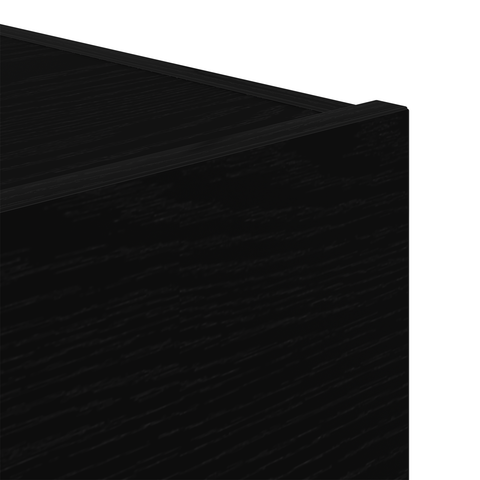 vidaXL Bedside Cabinet with LED Lights Black Oak 45x40x55 cm