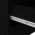 vidaXL Bedside Cabinets with LED Lights 2 pcs Black Oak 45x40x55 cm