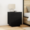 vidaXL Bedside Cabinets with LED Lights 2 pcs Black Oak 45x40x55 cm