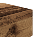 vidaXL Bedside Cabinet with LED Lights Old Wood 100x36x49 cm