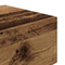 vidaXL Bedside Cabinet with LED Lights Old Wood 100x36x49 cm