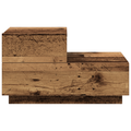 vidaXL Bedside Cabinet with LED Lights Old Wood 100x36x49 cm