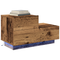 vidaXL Bedside Cabinet with LED Lights Old Wood 100x36x49 cm