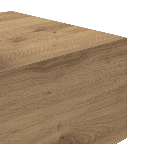 vidaXL Bedside Cabinet with LED Lights Artisan Oak 100x36x49 cm